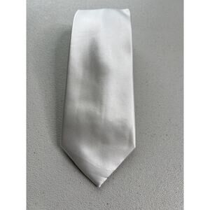 Geoffrey Beene Solid White Pattern Handmade Designer Tie